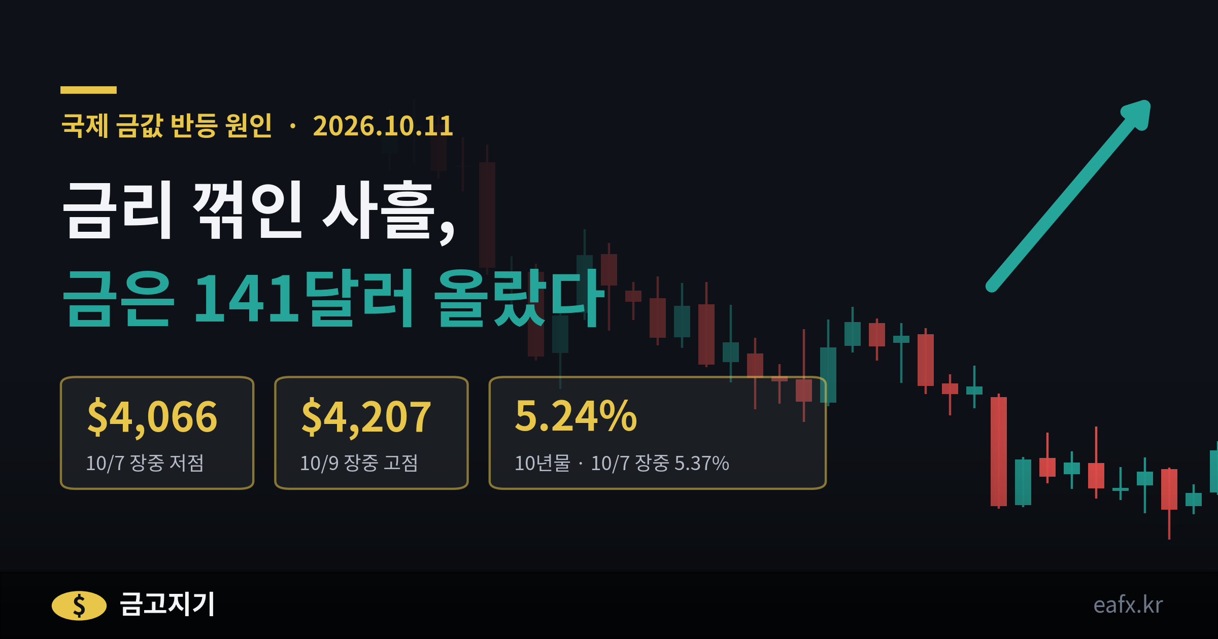국제 금값 반등 원인 배너